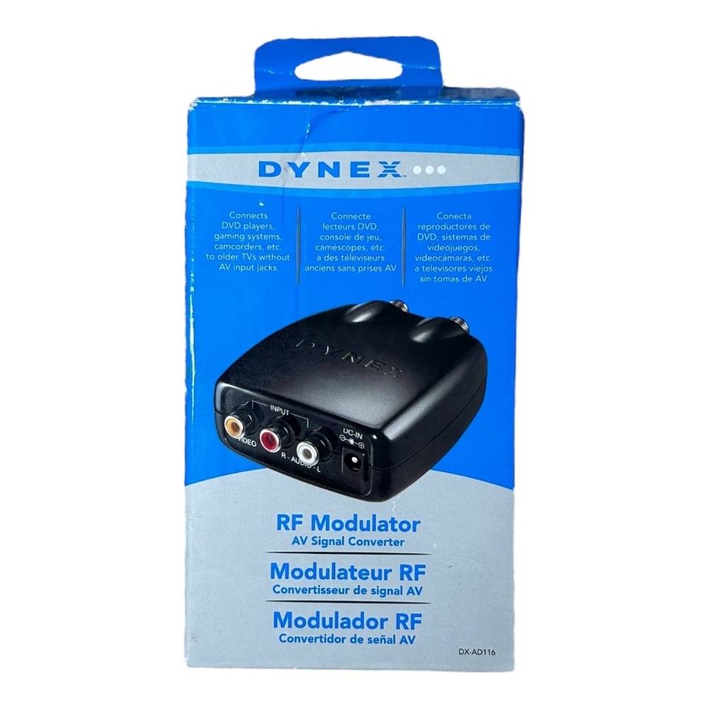 Dynex DX-AD116 RF Modulator AV Signal Converter TESTED